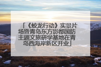 《蛟龙行动》实景片场暨青岛东方影都国防主题文旅研学基地在青岛西海岸新区开业