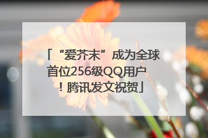 “爱芥末”成为全球首位256级QQ用户！腾讯发文祝贺