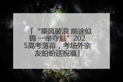 “乘风破浪 前途似锦 一举夺魁”2025高考落幕，考场外亲友纷纷送祝福