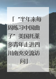 “半年来每周练习中国曲子”美国托莱多青年走进四川南充交流访问