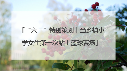 “六一”特别策划丨当乡镇小学女生第一次站上篮球赛场
