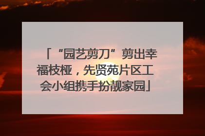 “园艺剪刀”剪出幸福枝桠，先贤苑片区工会小组携手扮靓家园