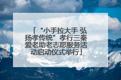 “小手拉大手 弘扬孝传统”孝行三秦爱老助老志愿服务活动启动仪式举行