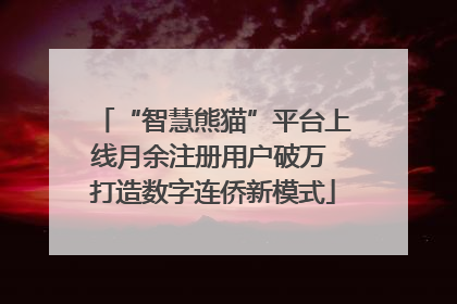 “智慧熊猫”平台上线月余注册用户破万 打造数字连侨新模式