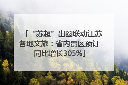 “苏超”出圈联动江苏各地文旅：省内景区预订同比增长305%