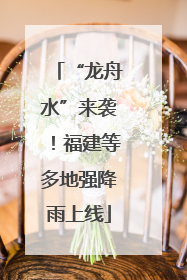 “龙舟水”来袭！福建等多地强降雨上线