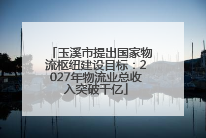 玉溪市提出国家物流枢纽建设目标：2027年物流业总收入突破千亿