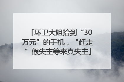 环卫大姐拾到“30万元”的手机，“赶走”假失主等来真失主