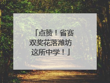 点赞！省赛双奖花落潍坊这所中学！