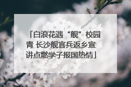 白浪花遇“舰”校园青 长沙舰官兵返乡宣讲点燃学子报国热情