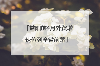 益阳前4月外贸增速位列全省前茅