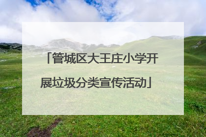 管城区大王庄小学开展垃圾分类宣传活动