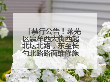 禁行公告！莱芜区嬴牟西大街西起北坛北路，东至长勺北路路面维修施工，请绕行