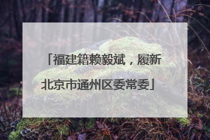 福建籍赖毅斌，履新北京市通州区委常委