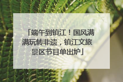 端午到镇江！国风满满玩转非遗，镇江文旅景区节目单出炉