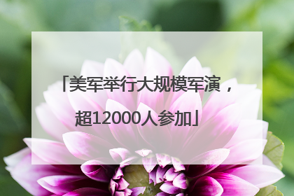 美军举行大规模军演，超12000人参加