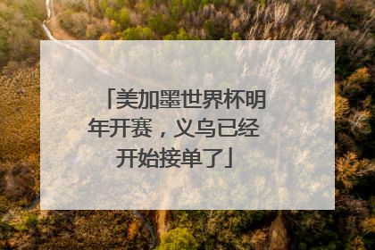 美加墨世界杯明年开赛，义乌已经开始接单了