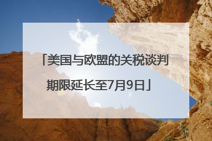 美国与欧盟的关税谈判期限延长至7月9日