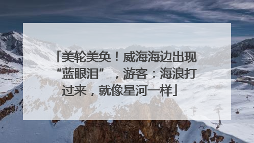 美轮美奂！威海海边出现“蓝眼泪”，游客：海浪打过来，就像星河一样