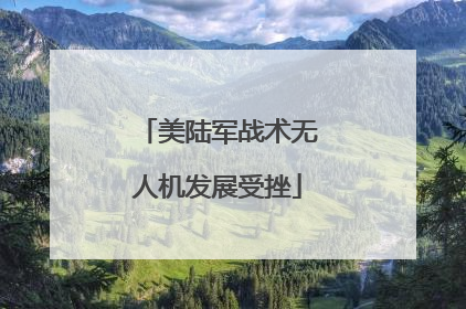 美陆军战术无人机发展受挫
