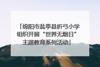 绵阳市盐亭县折弓小学组织开展“世界无烟日”主题教育系列活动