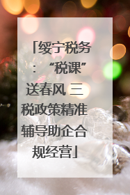 绥宁税务：“税课”送春风 三税政策精准辅导助企合规经营