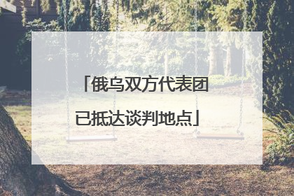 俄乌双方代表团已抵达谈判地点