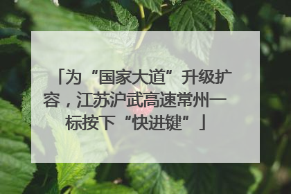 为“国家大道”升级扩容，江苏沪武高速常州一标按下“快进键”