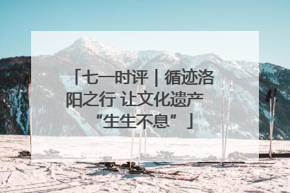七一时评｜循迹洛阳之行 让文化遗产“生生不息”