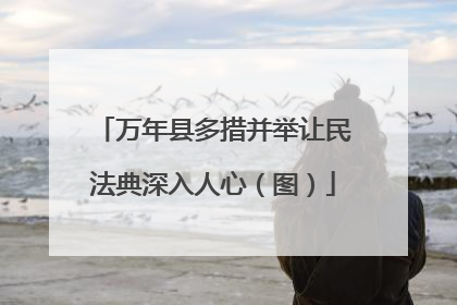 万年县多措并举让民法典深入人心（图）