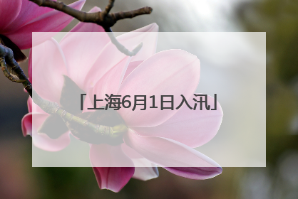 上海6月1日入汛