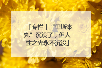 专栏丨“里斯本丸”沉没了，但人性之光永不沉没