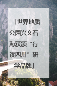 世界地质公园兴文石海获颁“行读四川”研学品牌