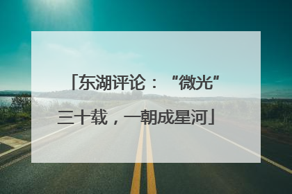 东湖评论：“微光”三十载，一朝成星河