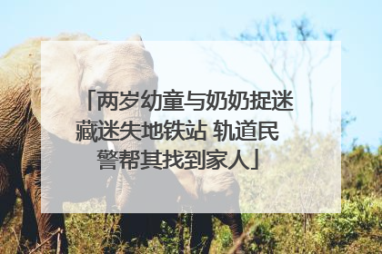 两岁幼童与奶奶捉迷藏迷失地铁站 轨道民警帮其找到家人
