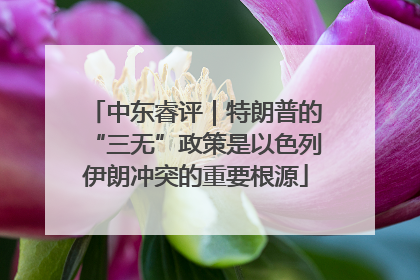 中东睿评｜特朗普的“三无”政策是以色列伊朗冲突的重要根源