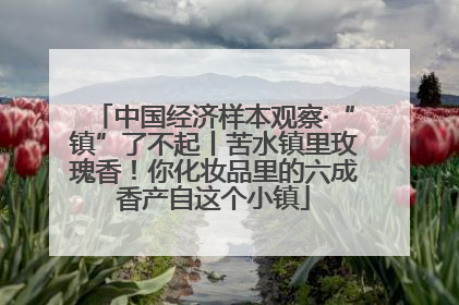 中国经济样本观察·“镇”了不起丨苦水镇里玫瑰香！你化妆品里的六成香产自这个小镇