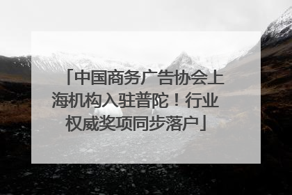 中国商务广告协会上海机构入驻普陀！行业权威奖项同步落户