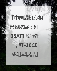 中国战机亮相巴黎航展：歼-35A首飞海外，歼-10CE成明星展品