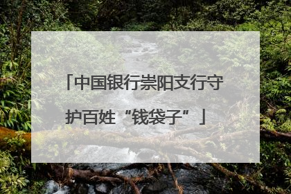 中国银行崇阳支行守护百姓“钱袋子”
