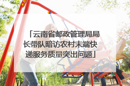 云南省邮政管理局局长带队暗访农村末端快递服务质量突出问题