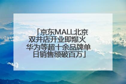 京东MALL北京双井店开业即爆火 华为等超十余品牌单日销售额破百万
