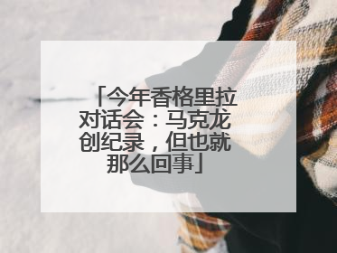 今年香格里拉对话会：马克龙创纪录，但也就那么回事