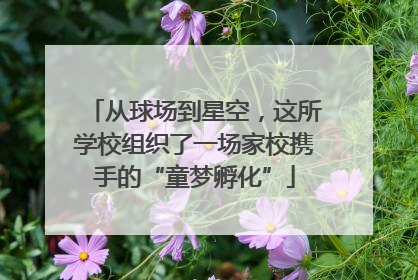 从球场到星空，这所学校组织了一场家校携手的“童梦孵化”
