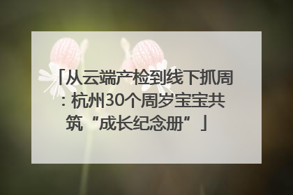 从云端产检到线下抓周：杭州30个周岁宝宝共筑“成长纪念册”