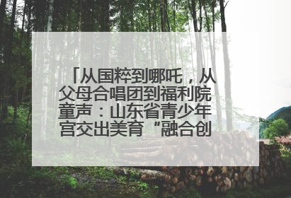 从国粹到哪吒，从父母合唱团到福利院童声：山东省青少年宫交出美育“融合创新”答卷