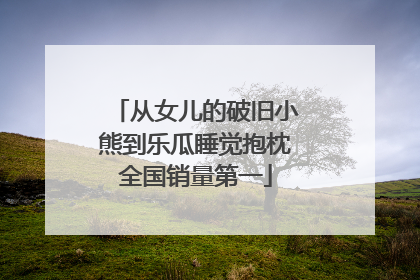 从女儿的破旧小熊到乐瓜睡觉抱枕全国销量第一