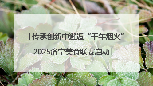 传承创新中邂逅“千年烟火” 2025济宁美食联赛启动