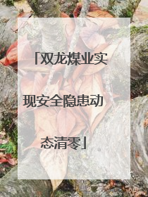 双龙煤业实现安全隐患动态清零