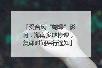 受台风“蝴蝶”影响，海南多地停课，复课时间另行通知